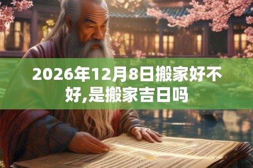 2026年12月8日搬家好不好,是搬家吉日吗
