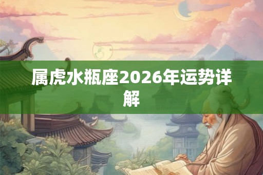 属虎水瓶座2026年运势详解