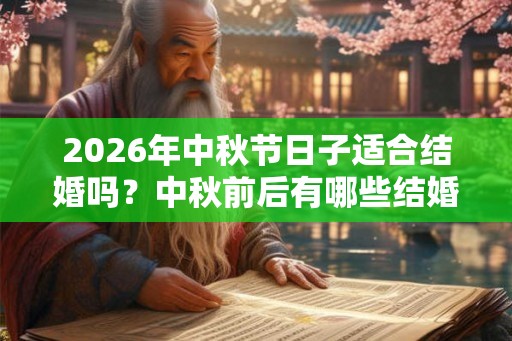 2026年中秋节日子适合结婚吗？中秋前后有哪些结婚吉日？