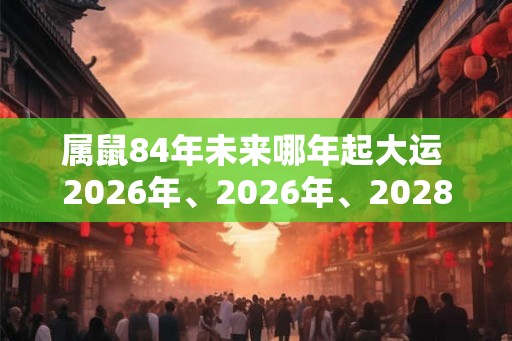 属鼠84年未来哪年起大运 2026年、2026年、2028年 属鼠84年未来哪年起大运 2026年、2026年、2028年