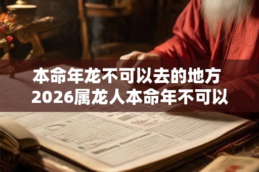 本命年龙不可以去的地方 2026属龙人本命年不可以去哪里