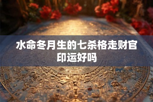 水命冬月生的七杀格走财官印运好吗 水命冬月生的七杀格走财官印运好吗