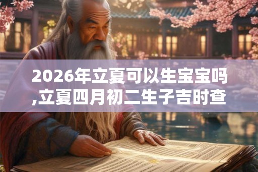 2026年立夏可以生宝宝吗,立夏四月初二生子吉时查询! 2026年立夏可以生宝宝吗,立夏四月初二生子吉时查询!