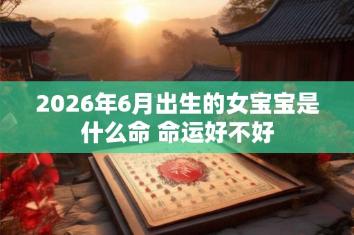 2026年6月出生的女宝宝是什么命 命运好不好
