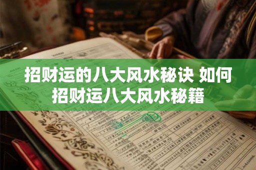 招财运的八大风水秘诀 如何招财运八大风水秘籍