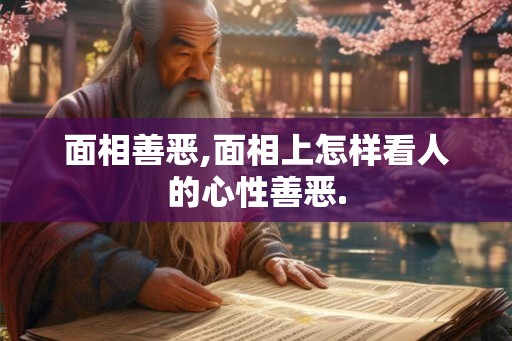 面相善恶,面相上怎样看人的心性善恶. 面相善恶,面相上怎样看人的心性善恶.