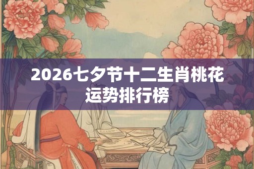 2026七夕节十二生肖桃花运势排行榜 2026七夕节十二生肖桃花运势排行榜