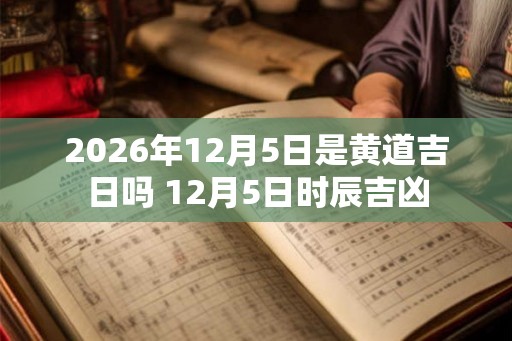 2026年12月5日是黄道吉日吗 12月5日时辰吉凶
