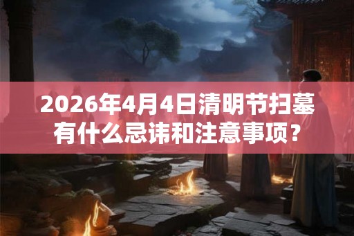 2026年4月4日清明节扫墓有什么忌讳和注意事项？