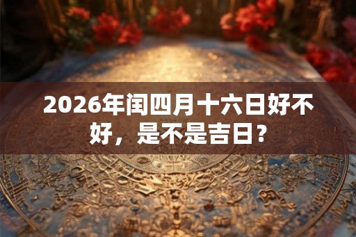 2026年闰四月十六日好不好，是不是吉日？