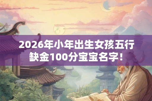 2026年小年出生女孩五行缺金100分宝宝名字! 2026年小年出生女孩五行缺金100分宝宝名字!