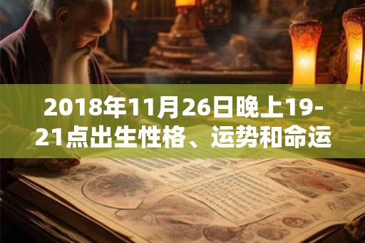 2018年11月26日晚上19-21点出生性格、运势和命运