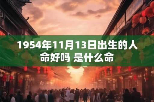 1954年11月13日出生的人命好吗 是什么命