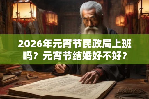2026年元宵节民政局上班吗？元宵节结婚好不好？