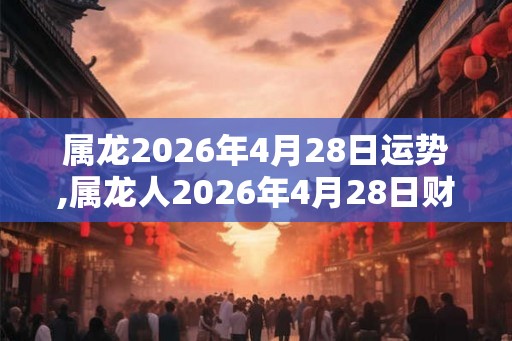 属龙2026年4月28日运势,属龙人2026年4月28日财运,生肖龙2026年4月28日运势