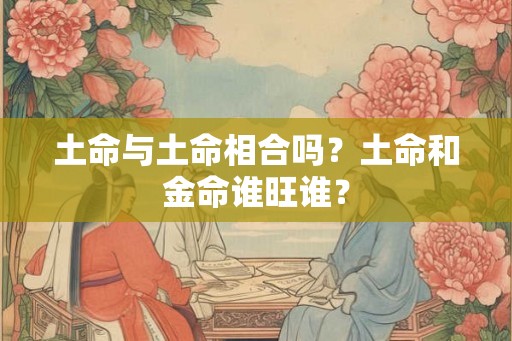 土命与土命相合吗？土命和金命谁旺谁？