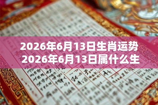 2026年6月13日生肖运势 2026年6月13日属什么生肖运势如何