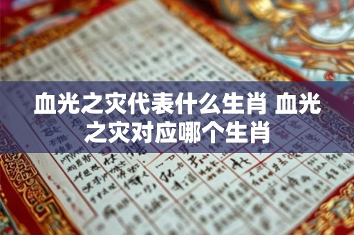 血光之灾代表什么生肖 血光之灾对应哪个生肖