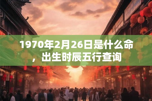 1970年2月26日是什么命,出生时辰五行查询 1970年2月26日是什么命,出生时辰五行查询