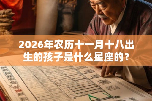2026年农历十一月十八出生的孩子是什么星座的？
