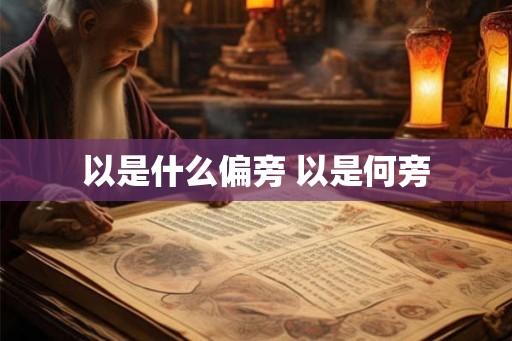 以是什么偏旁 以是何旁