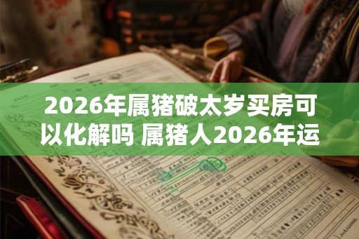 2026年属猪破太岁买房可以化解吗 属猪人2026年运势如何