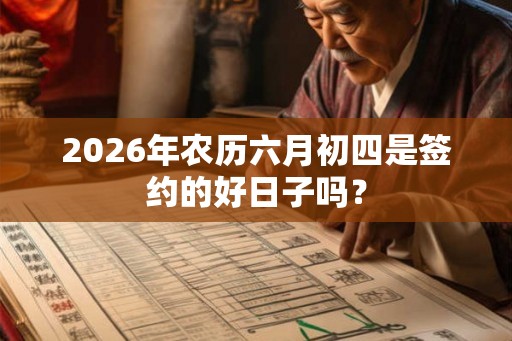 2026年农历六月初四是签约的好日子吗？