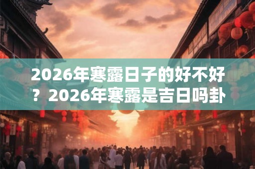 2026年寒露日子的好不好？2026年寒露是吉日吗卦象如何？