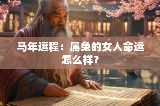 马年运程：属兔的女人命运怎么样？