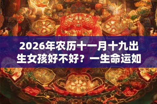2026年农历十一月十九出生女孩好不好？一生命运如何？