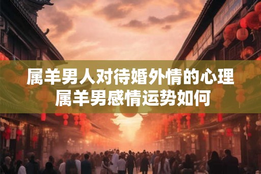 属羊男人对待婚外情的心理 属羊男感情运势如何