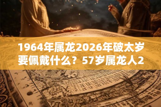 1964年属龙2026年破太岁要佩戴什么?57岁属龙人2026年犯太岁命运如何? 1964年属龙2026年破太岁要佩戴什么?57岁属龙人2026年犯太岁命运如何?