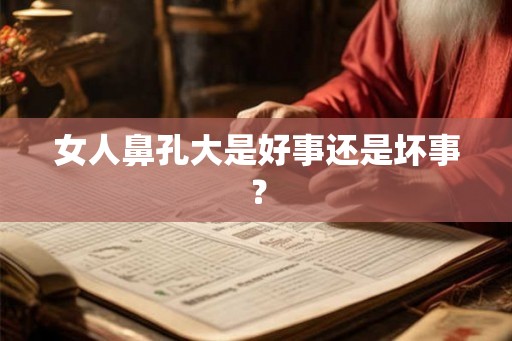 女人鼻孔大是好事还是坏事？