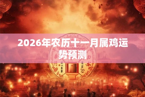 2026年农历十一月属鸡运势预测