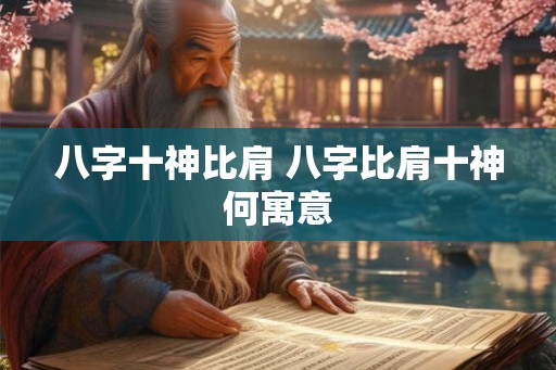 八字十神比肩 八字比肩十神何寓意