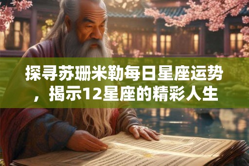 探寻苏珊米勒每日星座运势，揭示12星座的精彩人生