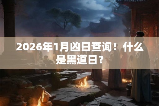 2026年1月凶日查询！什么是黑道日？