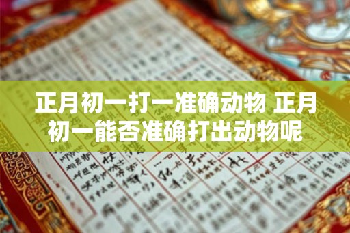 正月初一打一准确动物 正月初一能否准确打出动物呢