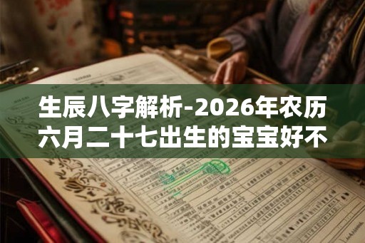 生辰八字解析-2026年农历六月二十七出生的宝宝好不好 生辰八字解析-2026年农历六月二十七出生的宝宝好不好