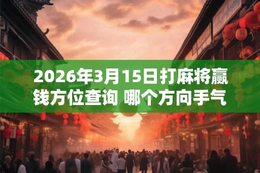 2026年3月15日打麻将赢钱方位查询 哪个方向手气佳