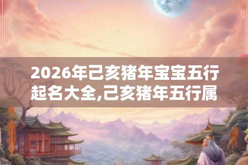 2026年己亥猪年宝宝五行起名大全,己亥猪年五行属什么？