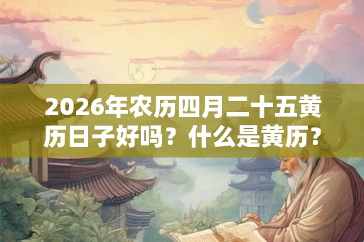 2026年农历四月二十五黄历日子好吗？什么是黄历？