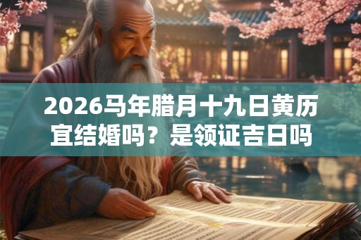 2026马年腊月十九日黄历宜结婚吗？是领证吉日吗
