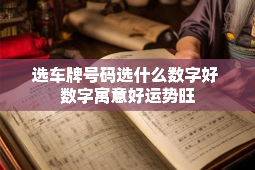 选车牌号码选什么数字好 数字寓意好运势旺