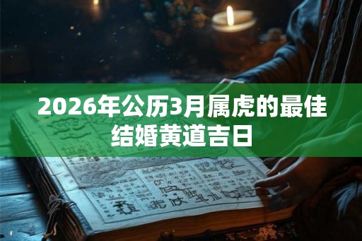 2026年公历3月属虎的最佳结婚黄道吉日 2026年公历3月属虎的最佳结婚黄道吉日