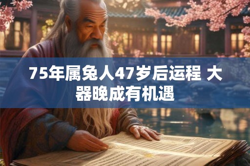 75年属兔人47岁后运程 大器晚成有机遇
