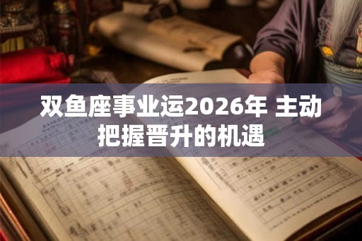 双鱼座事业运2026年 主动把握晋升的机遇