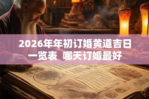 2026年年初订婚黄道吉日一览表 哪天订婚最好 2026年年初订婚黄道吉日一览表 哪天订婚最好