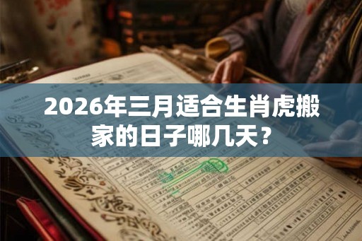 2026年三月适合生肖虎搬家的日子哪几天？