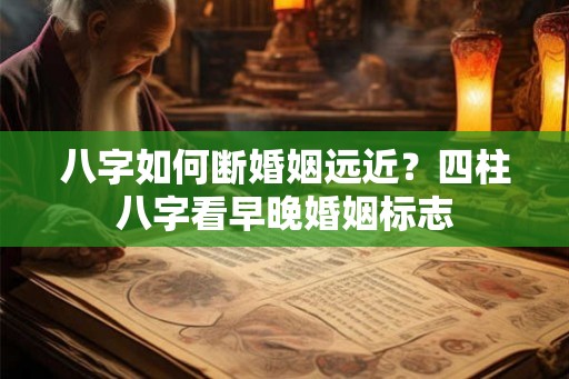 八字如何断婚姻远近？四柱八字看早晚婚姻标志